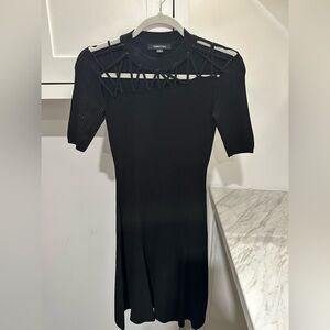 Chic Black  Dress with Cut-Out Design